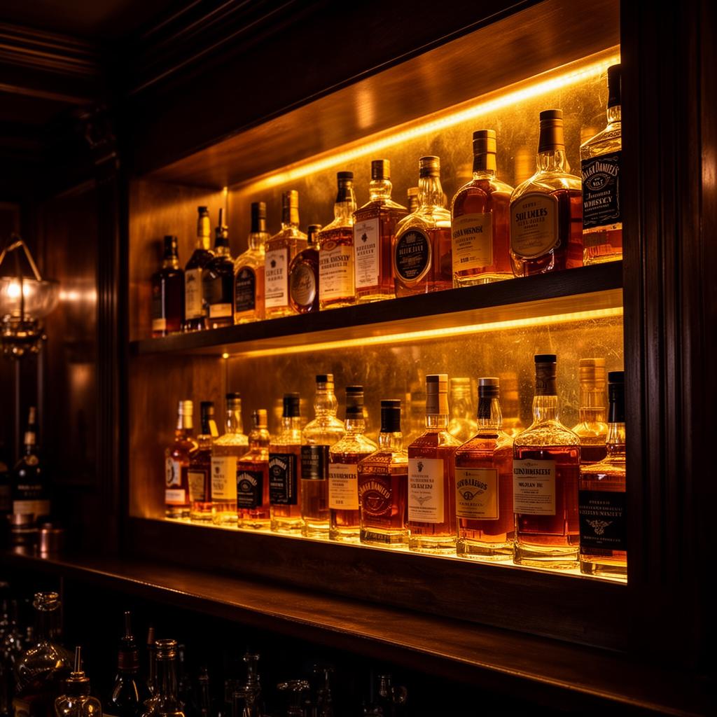 The Barrel House bourbon library